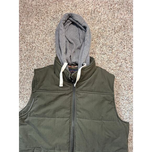 The NORMAL BRAND DANO Hooded Men's Vest, size Large, Green - Picture 12 of 14